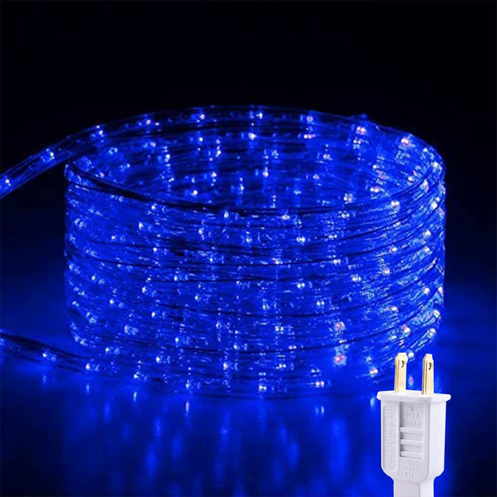 Skiennix 150ft LED Rope Lights - Waterproof, Flexible Tube Lighting with 8 Modes | Blue for Indoor & Outdoor Use