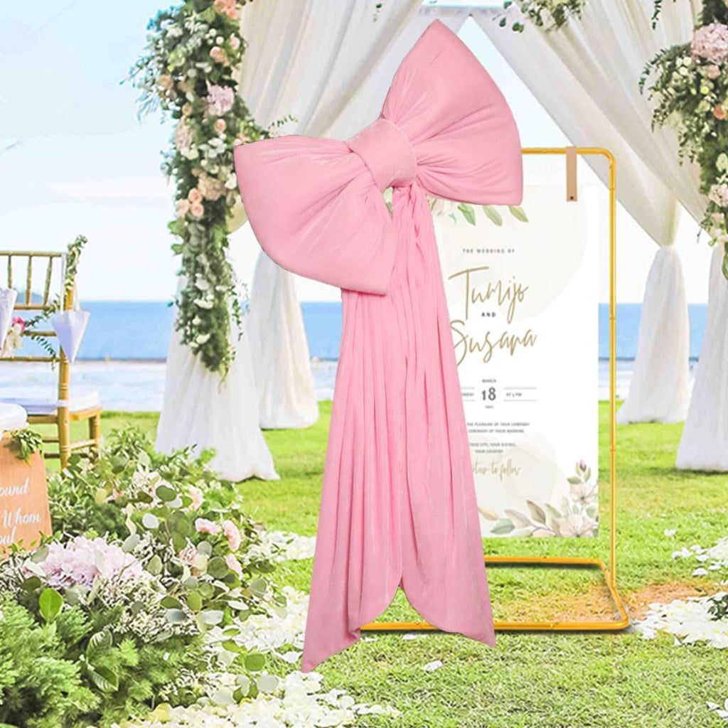 Skiennix Large Coquette Bow - Giant 24x47 Inch Pink Bow for Party, Wedding, Baby Shower & Decor