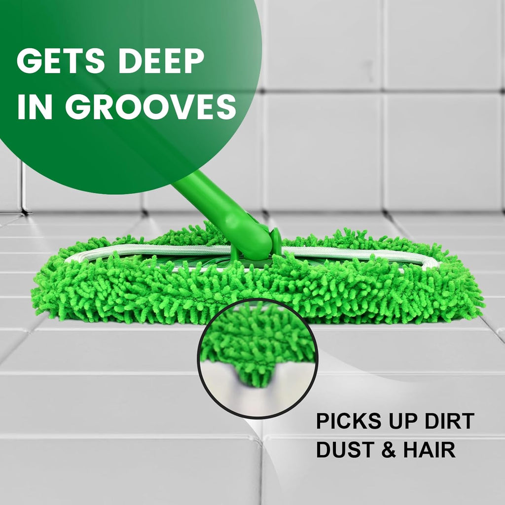Skiennix Reusable Microfiber Mop Pads - 6 Pack Wet & Dry Cleaning Refills for Hardwood Floors