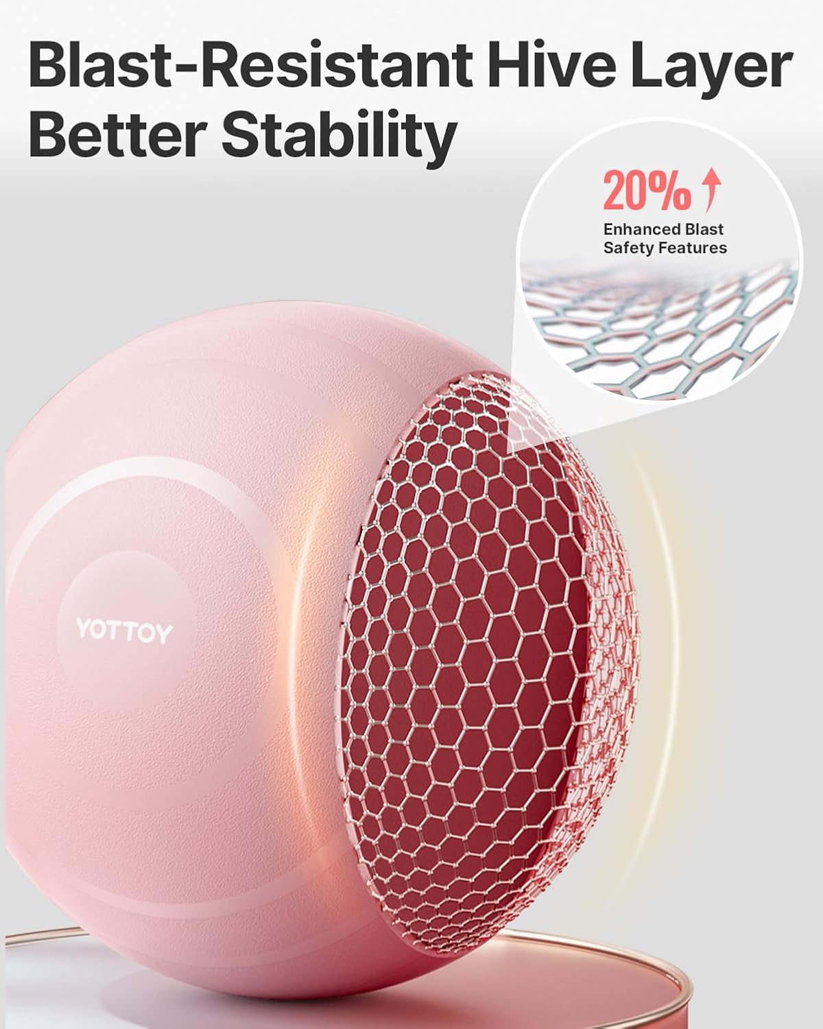 YOTTOY Anti-Burst Exercise Ball - Extra Thick Workout Ball for Yoga, Pregnancy & Physical Therapy