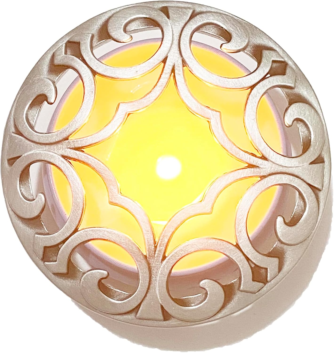 Silver Space Scented Candle Toppers - Elegant Jar Covers to Enhance Aroma & Prevent Touch | Perfect Gift for Women