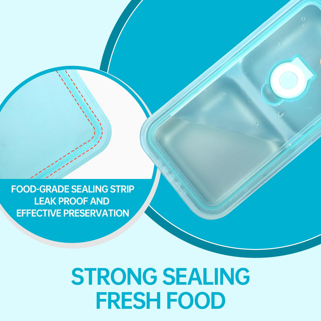 Tikmos 4 Pack Stainless Steel Snack Containers Reusable, Grab and Go 2 Compartment Food Storage Meal Prep Containers with Lids Stackable for Travel Camping School Lunch, Gifts for Gym Home Cooks