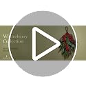 18-Inch Artificial Eucalyptus and Red Berry Swag for Front Door Decor