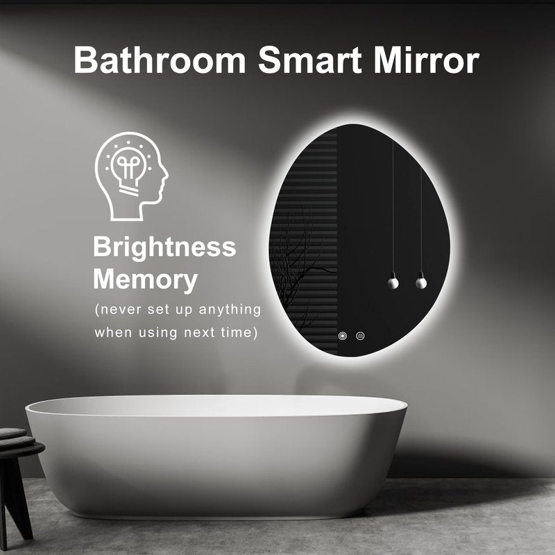 FORTENY 24 * 32 LED Bathroom Mirror with Lights, Anti-Fog, Dimmable, Lighted Bathroom Vanity Mirror for Wall, UL-Certified