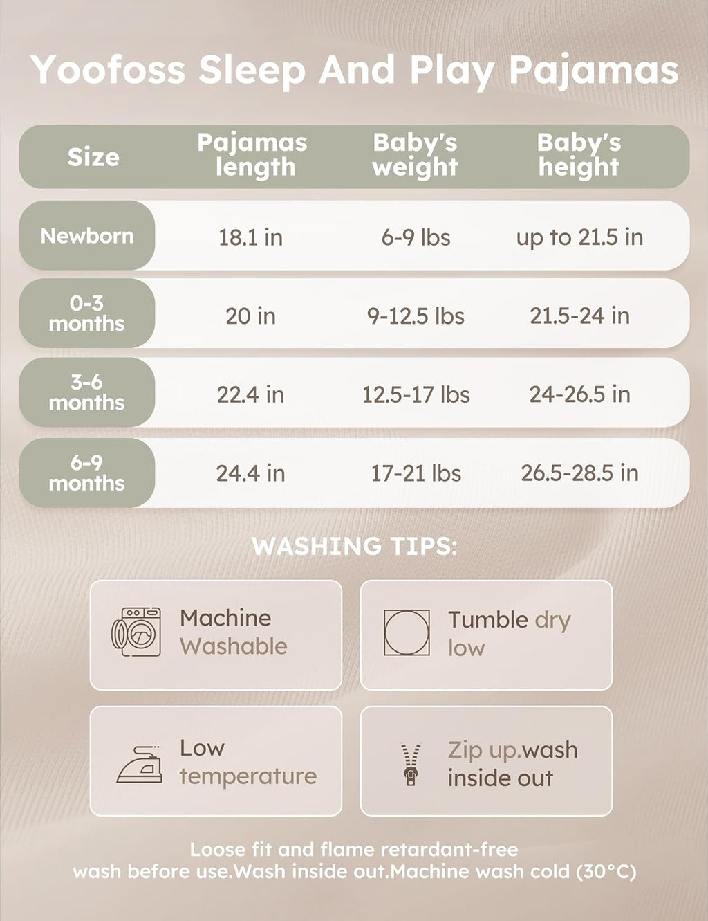 Yoofoss Bamboo Baby Pajamas - 3-Piece Footed Sleepers for Newborns | 0-9 Months, Unisex