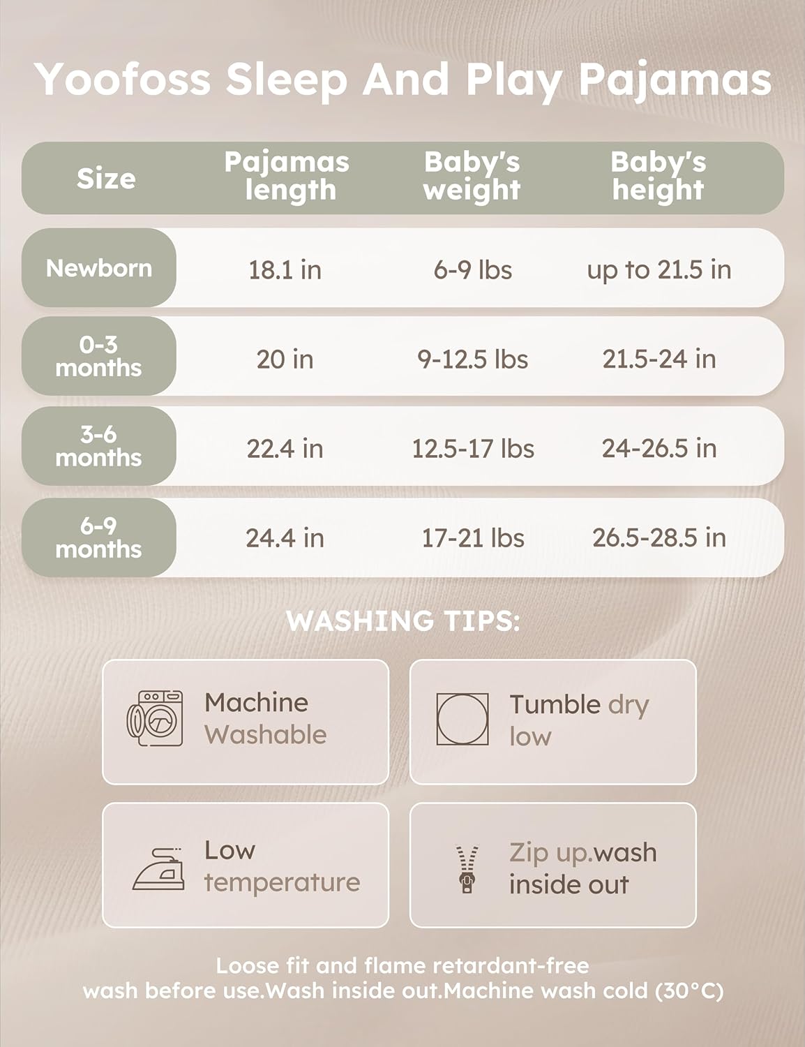 Yoofoss Bamboo Baby Pajamas - 3-Piece Footed Sleepers for Newborns | 0-9 Months, Unisex
