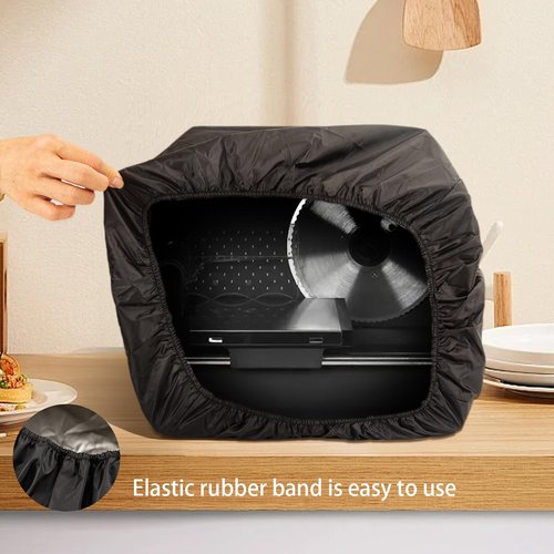 Meat Slicer Cover,Waterproof Small Kitchen Appliance Covers,Food Slicer Cover,Compatible with OSTBA Anescra Borlebbi Chefman and All 7.5" Household 200W 150W Meat Slicer Machine for Home,Kitchen Gifts