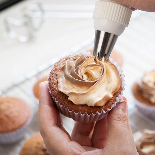 Kasmoire 11-Piece Extra Large Piping Tip Set - Stainless Steel Cake Decorating Nozzles for Cupcakes & Cookies