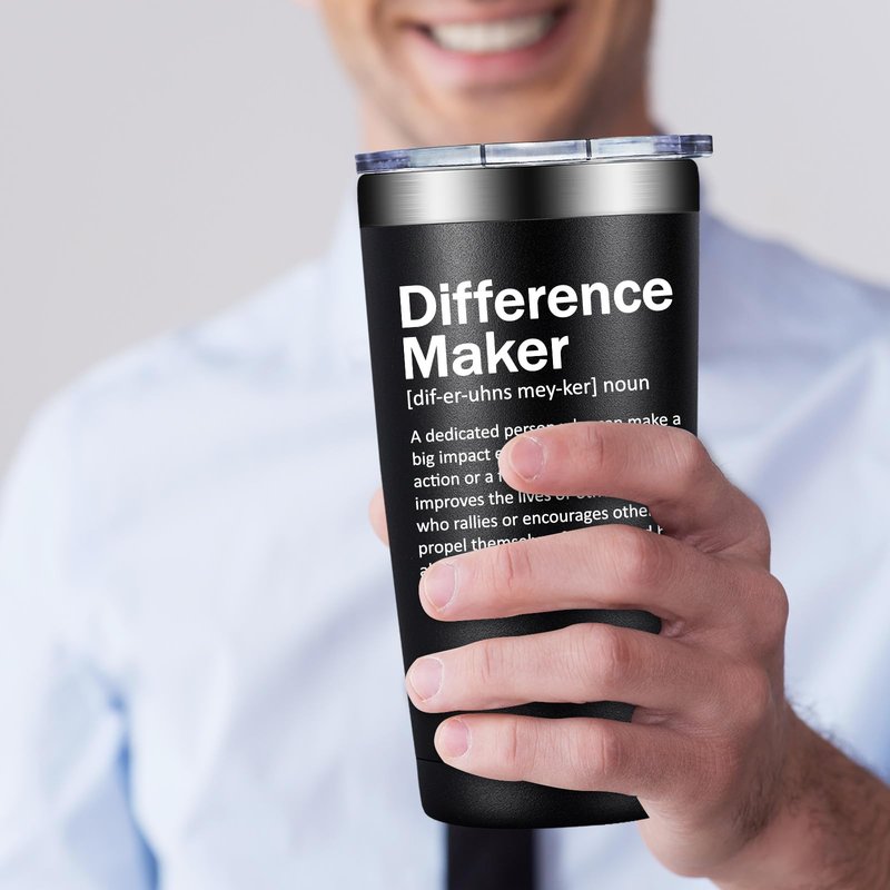 Grifarny Difference Maker Definition Tumbler Mug 20 oz - Christmas Thank You Gifts for Men, Women - Appreciation, Inspirational Gifts for Boss, Employee, Teachers, Assistant Principal, Coworkers