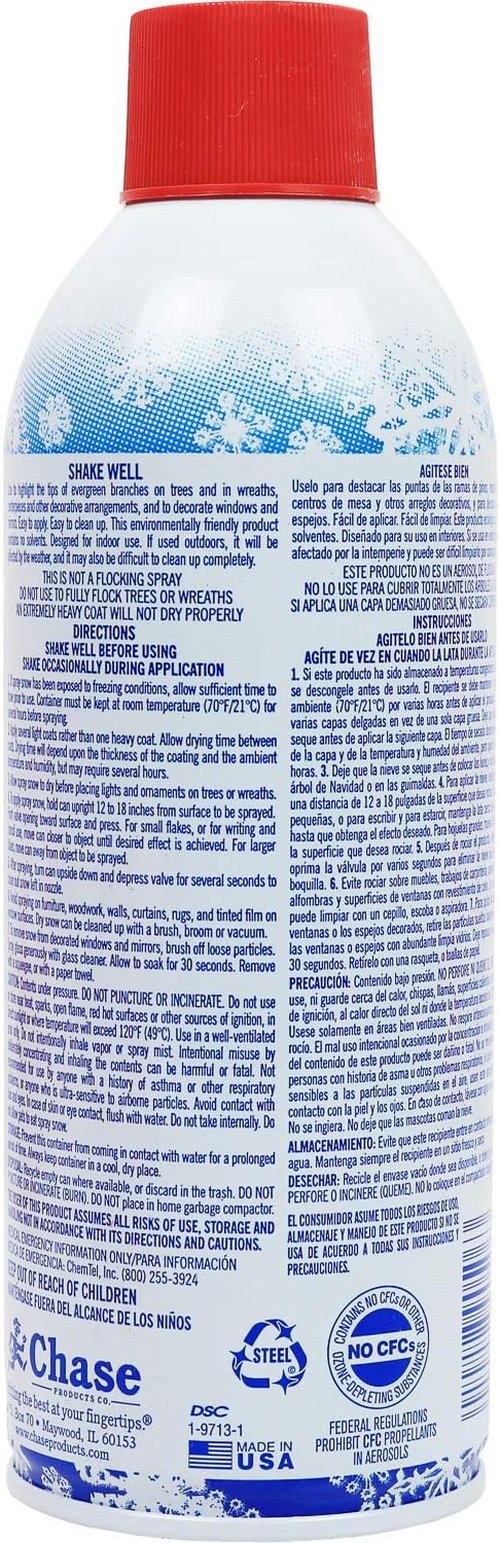 Greenco Snow Spray - Artificial Christmas Tree Flocking Spray, 13 oz | Pack of 2 for Festive Decor