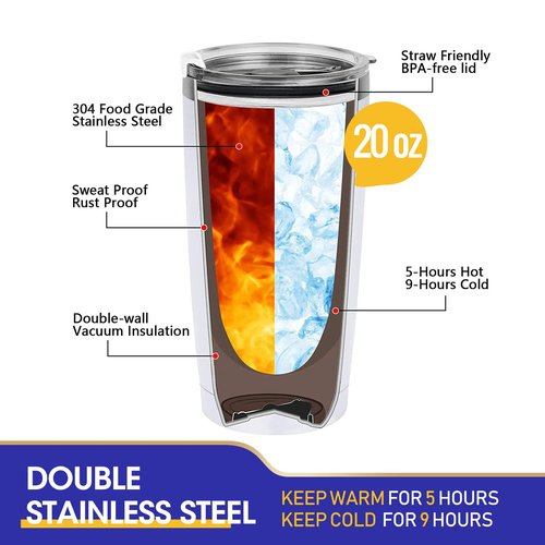Husband & Wife Travel Tumbler Apron Set - Unique Wedding Gifts for Couples - His & Hers - Engagement, Anniversary, Valentine's Day & Bridal Shower