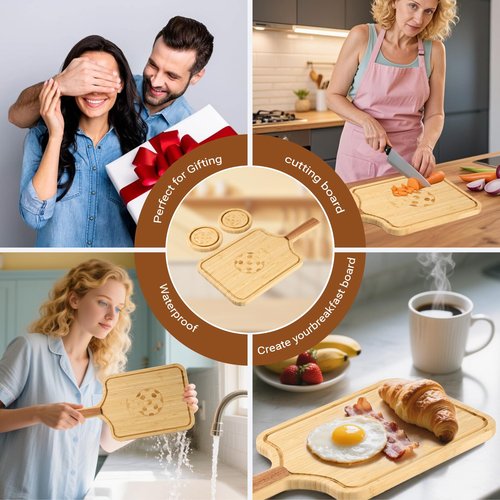 Bamenede Pickleball Charcuterie Board Set - 17"x8.5" Cheese Board with Handle, Pickleball Gifts for Women & Men, Funny Pickleball Gifts Ideas, Serving Tray & Cutting Board for Fans Club Gatherings