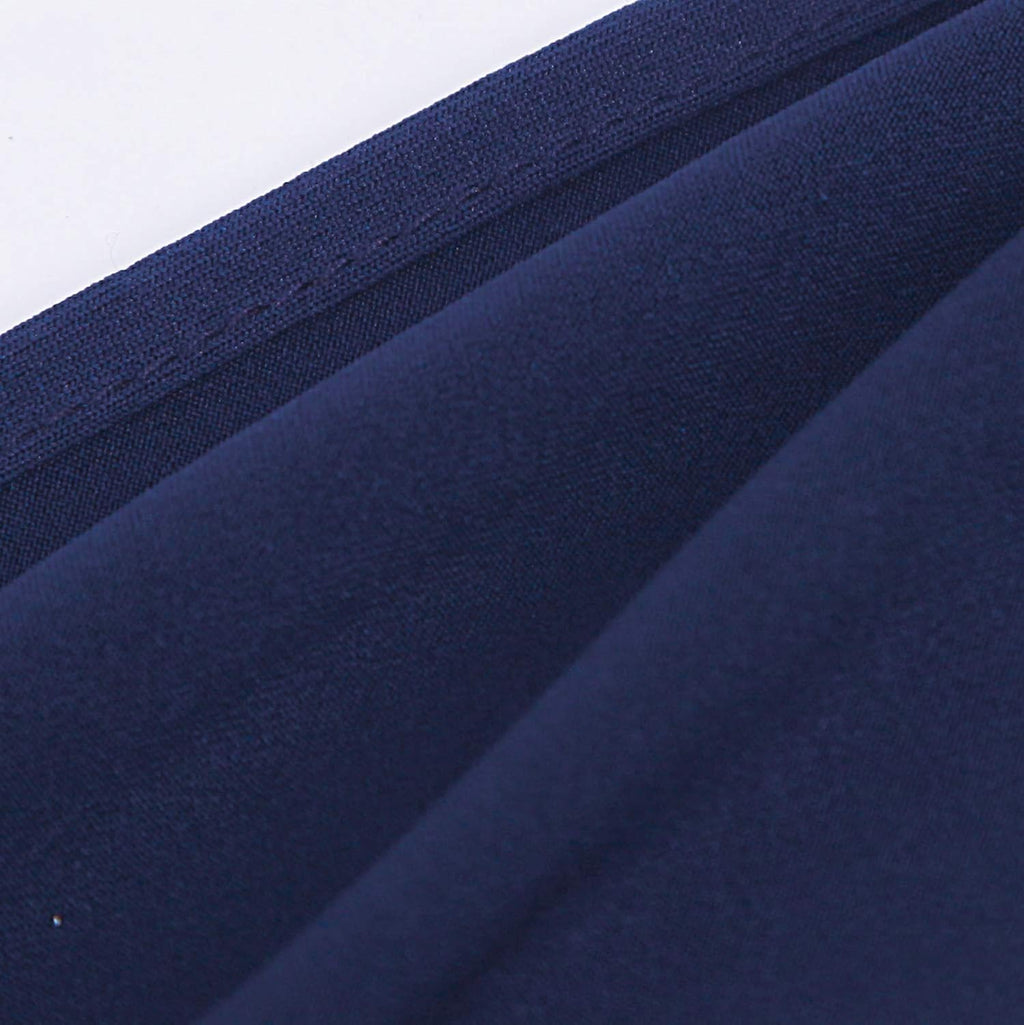 Peomeise Navy Spandex Chair Sashes - 25pcs with Buckle Slider for Wedding & Party Decor