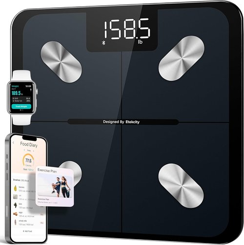 Etekcity Smart Scale - Accurate Bluetooth Body Weight & BMI Measurement | Digital Bathroom Scale with LED Display