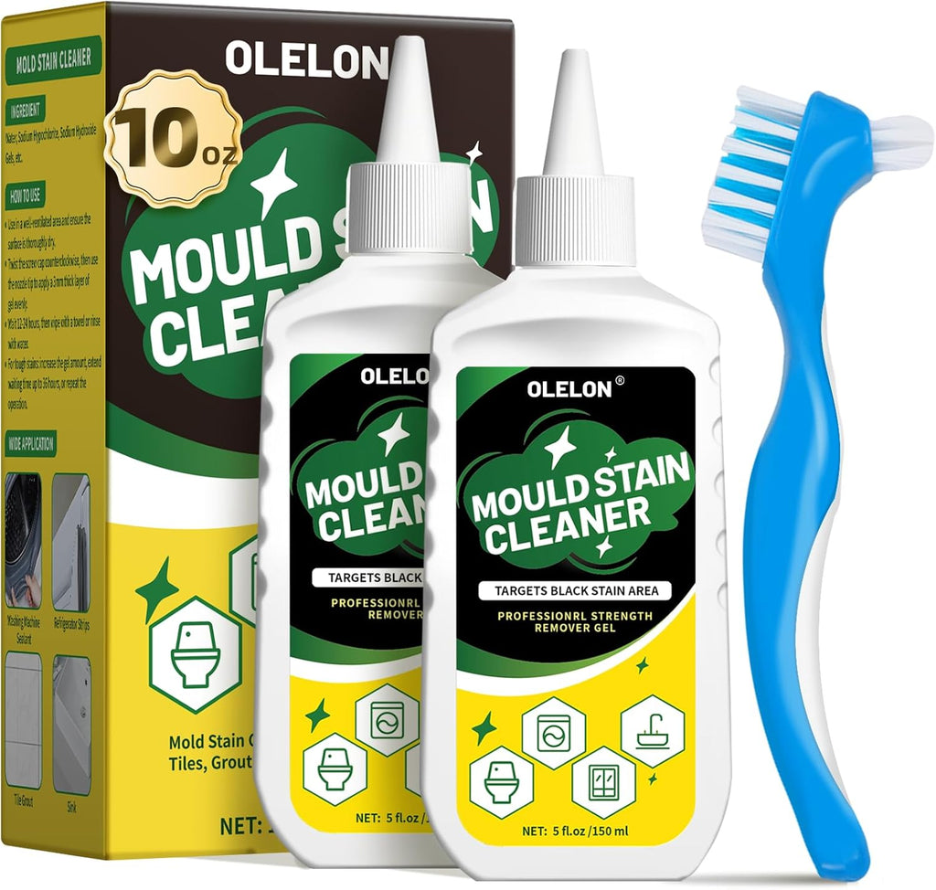 OLELON Mold Stain Remover Gel - Powerful Washing Machine Cleaner for Rubber & Grout - 300ML