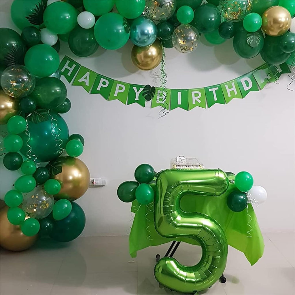 Regine Switzerland 40-Inch Green Number 9 Balloon - Large Foil Helium Decoration for Birthdays & Anniversaries