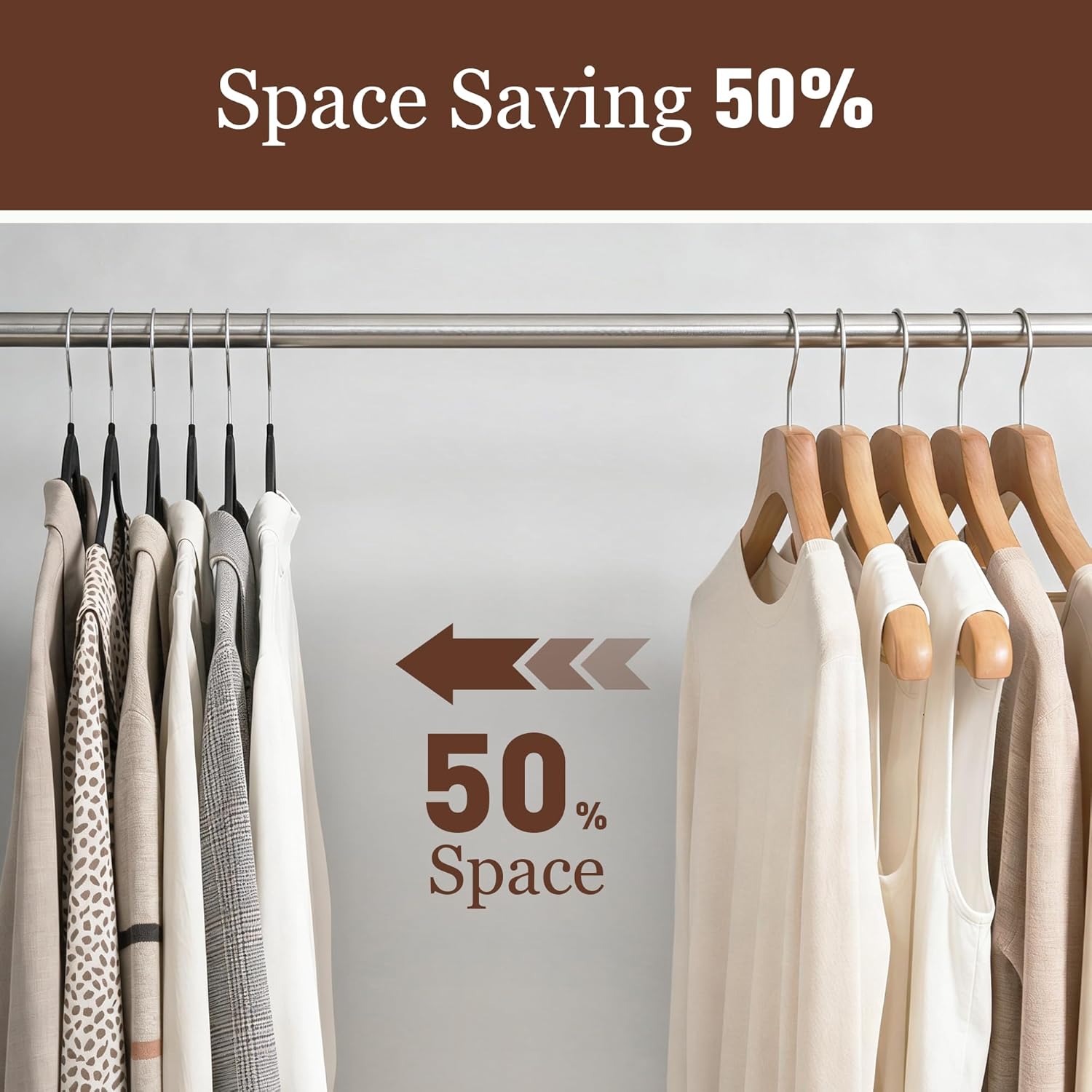 Velvet Hangers 50 Pack - Slim Non-Slip Space-Saving Clothes Hangers for Heavy Duty Pants, Coats & More | Black