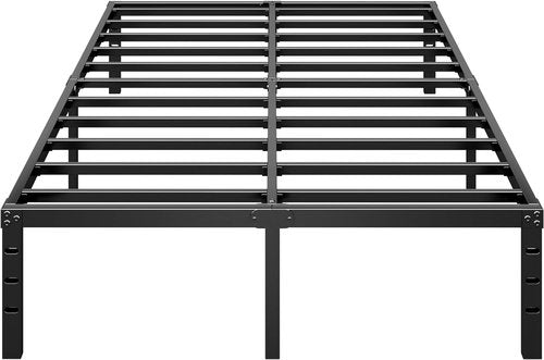 HLIPHA King Size Metal Platform Bed Frame - 18 Inch Tall, Heavy Duty Support Slats, Easy Assembly, Black