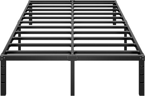 HLIPHA Metal Platform Bed Frame - 12-Inch Tall Queen Size | Heavy-Duty Support Slats, No Box Spring Needed, Easy Assembly, Black