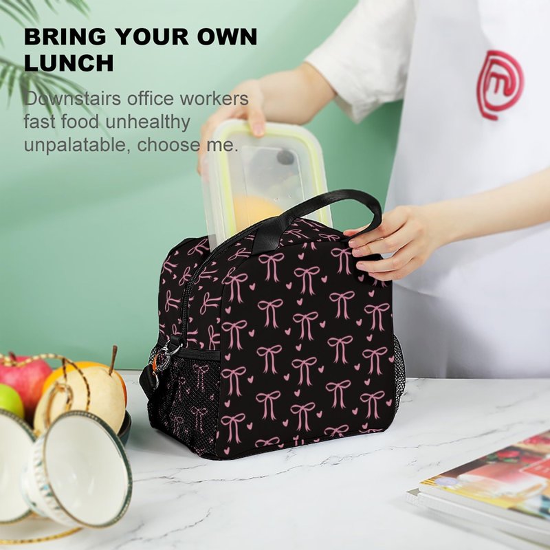WOBAGMEN Lunch Bag for Boys,Video Game Lunch Box Insulated Lunch Bag With Adjustable Shoulder for girls kids,Small Reusable Lunch Bags for Work School