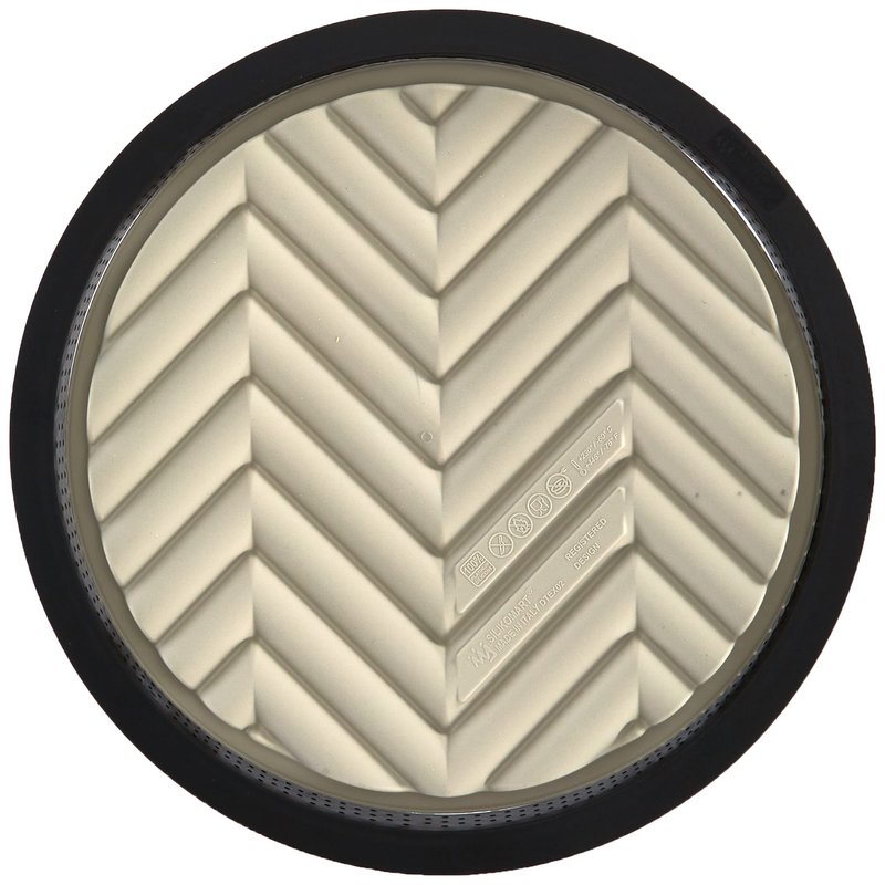 silikomart | KIT TARTE GRAFIQUE, Set with Microperforated Ring + Decorative Mat, TPLUS Ring Ø 250 mm h 20 mm, Decorative Silicone Mould Ø 230 mm h 20 mm, Made in Italy