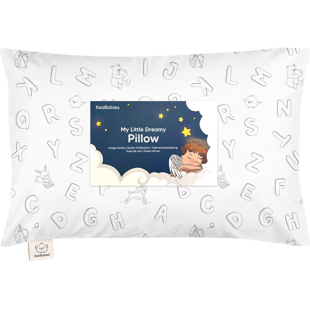 My Little Dreamy Toddler Pillow - Soft Organic Cotton Travel Pillow with Case | 13x18 Inches, Machine Washable for Ages 2-5
