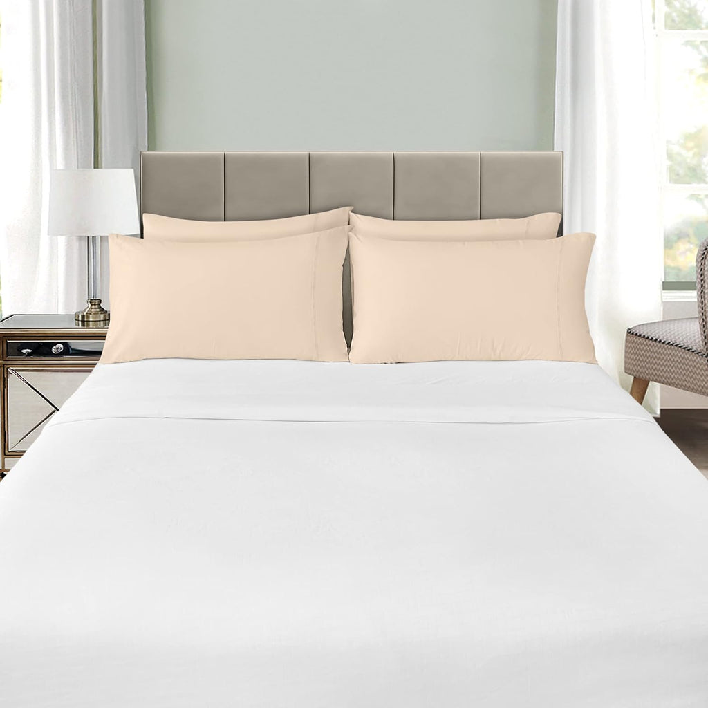 Utopia Bedding Queen Pillow Cases - 12 Pack of Soft Brushed Microfiber - Fade Resistant | 20 x 30 Inches, Beige