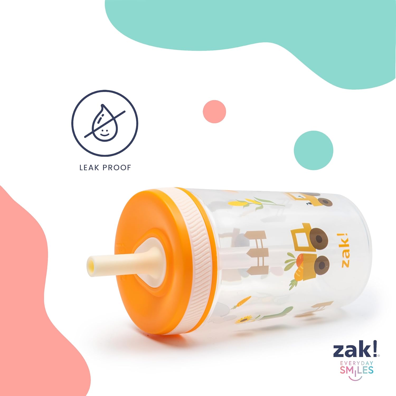 Zak Designs Bluey Kelso Toddler Cups - 15oz Leak-Proof Sippy Cups, 2-Pack for Travel & Home