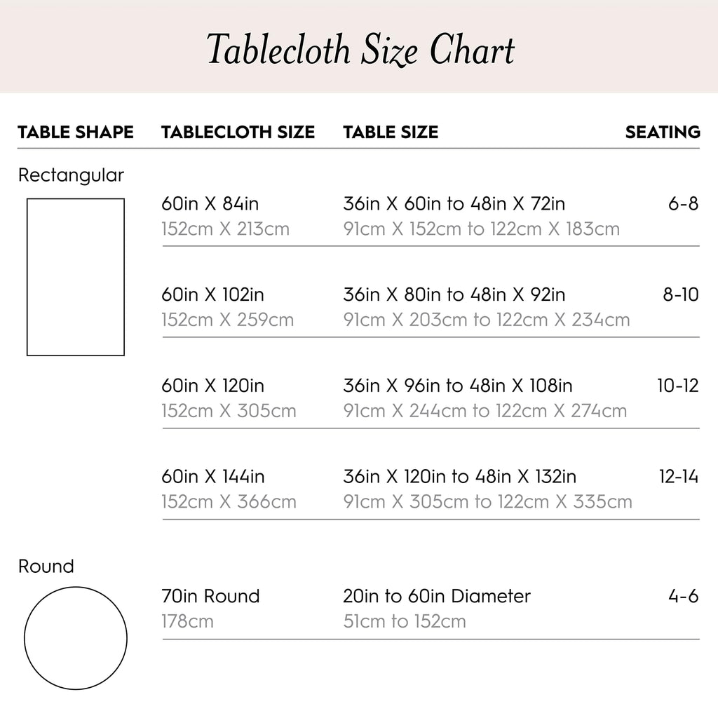 Laura Ashley Harper Luxuriously Smooth Fabric Tablecloth for Formal or Casual Dining, Holiday, Banquet, Wedding or Party, 60" x 102", Ivory