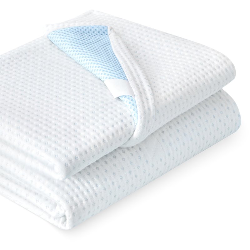 Subrtex Mattress Topper Cover (Only Cover) Mattress Protector Bedding Rayon Made from Bamboo Removable Mattress Encasement Mattress Cover with Zipper (4 Inch, White, King)