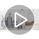 4-Piece Rustic Farmhouse Bathroom Accessory Set, Galvanized Metal & Glass