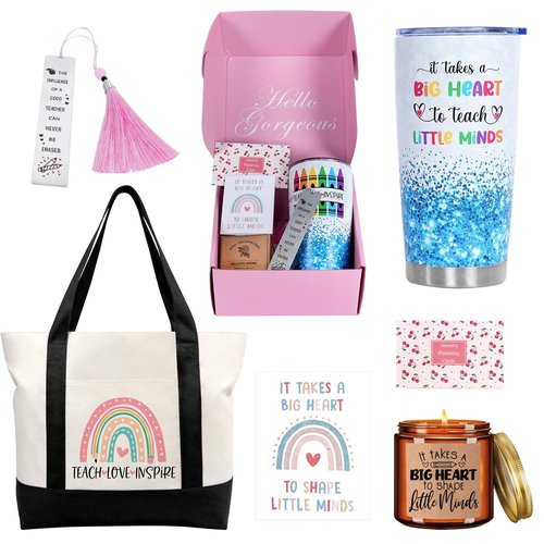 Teacher Appreciation Gifts, Best Teachers Gift for Women, Teacher Christmas Gifts, Unique Funny Thank You/Retirement/Christmas/Birthday Baskets Present for Teachers