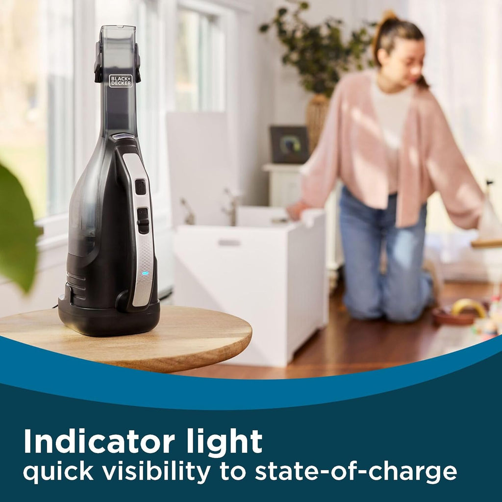 BLACK+DECKER Dustbuster Handheld Vacuum - Cordless, Lightweight Design with LED Light & Crevice Tool | Long Run Time