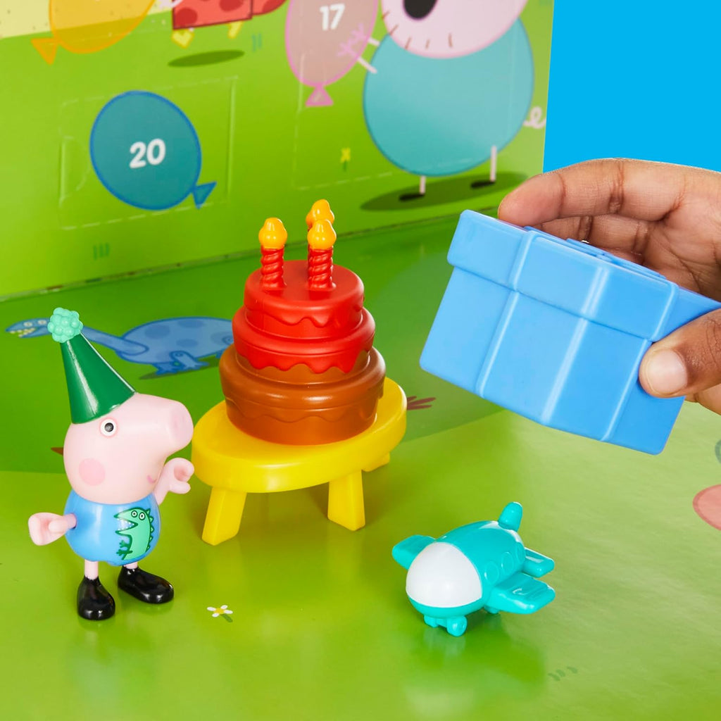 Peppa Pig George's Party Advent Calendar - 24 Surprise Toys & Stickers | Fun Preschool Gift for Ages 3+