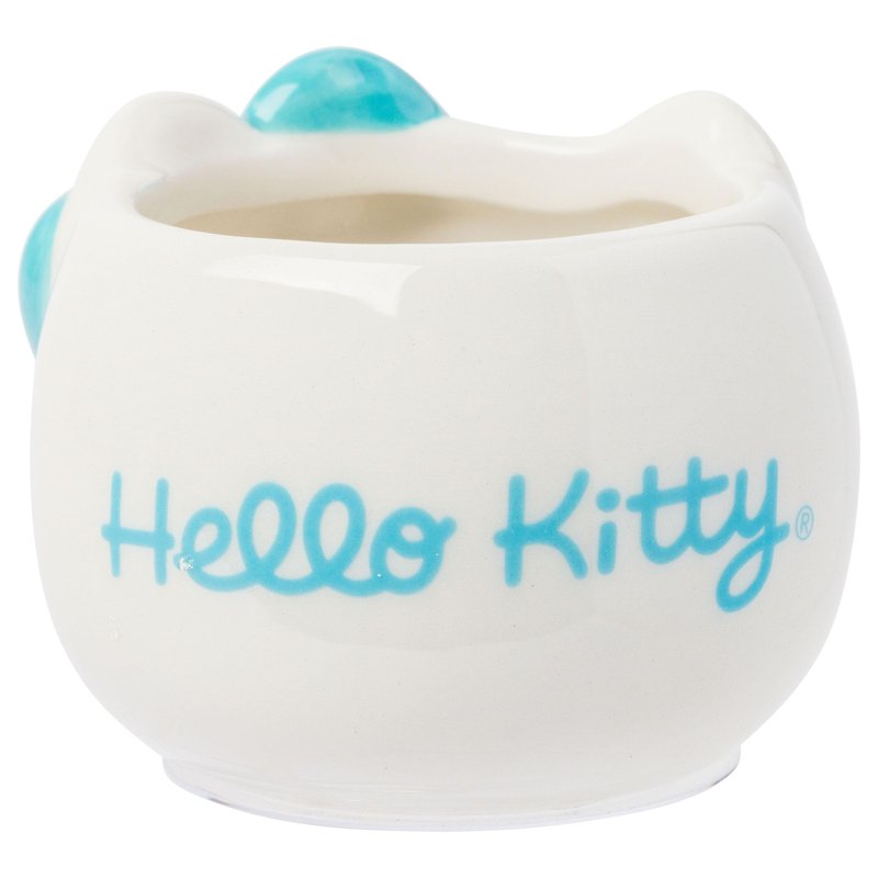 Silver Buffalo Sanrio Hello Kitty Different Color Bows 4 Pack Ceramic 3D Sculpted Mini Cup Set, Perfect as a Sugar, Cream, or Milk Set, 3.5 Ounces