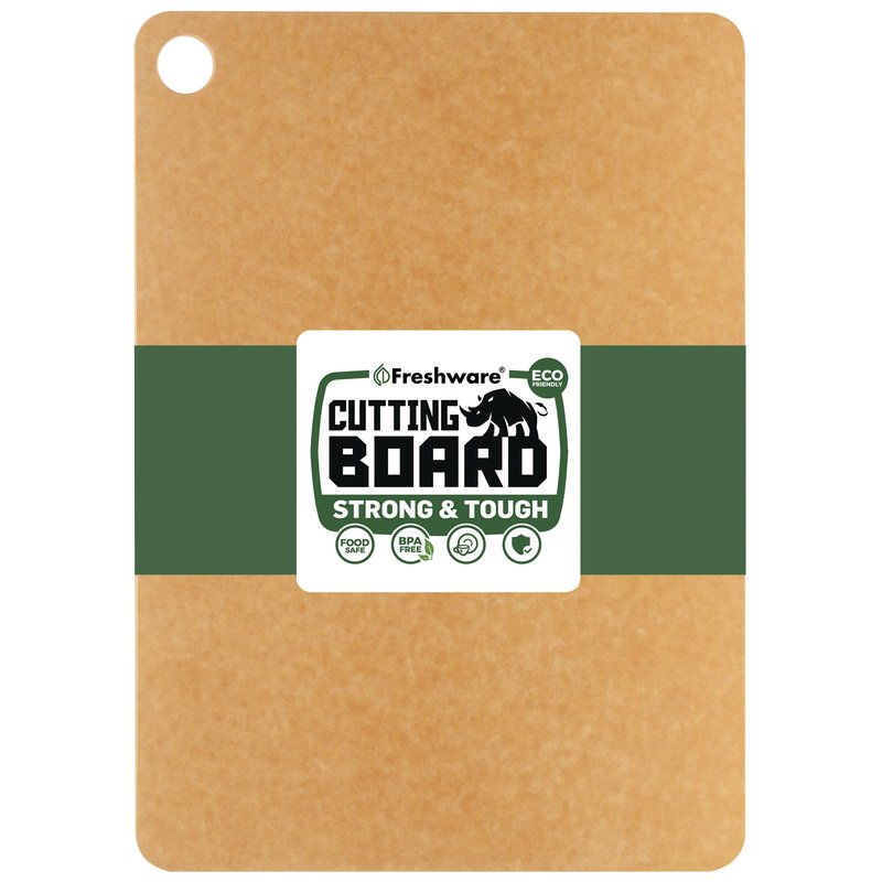 Freshware Wood Cutting Board for Kitchen, Dishwasher Safe, X Large, 18" x 13", Natural