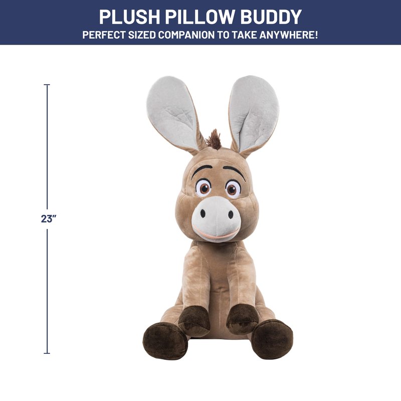 Shrek Donkey Plush Pillow Buddy - Super Soft Character Pillow - Polyester Microfiber, 23 Inches