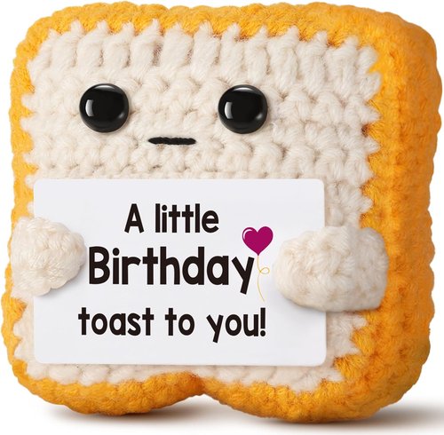 Funny Birthday Gifts | A Little Birthday Toast by [Brand Name] - Unique Crochet Card for Women, Men, Mom, Dad