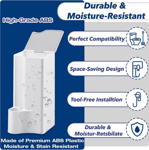 Clorox Toilet Holder - Space-Saving Wall-Mount & Free-Standing Storage | 2-Pack for Disposable Scrubbing Pads