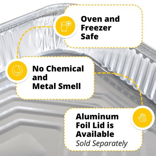 IDL Packaging Half-Size Aluminum Steam Table Pans - Medium, 13" x 11" x 2" (pack of 25) - Disposable Foil Pan for Grilling, Roasting, BBQ, Cooking, Baking, Freezing