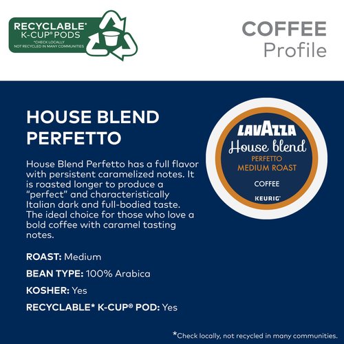 Lavazza Coffee Variety Pack, Keurig Single-Serve K-Cup Pods, 64 Count