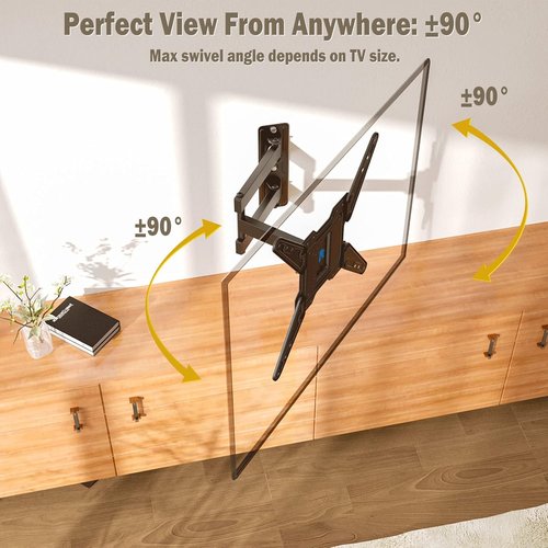 Mounting Dream Tilt TV Wall Mount for 37-75 Inch TVs - Full Motion MD2413-MX for 26-55 Inch TVs