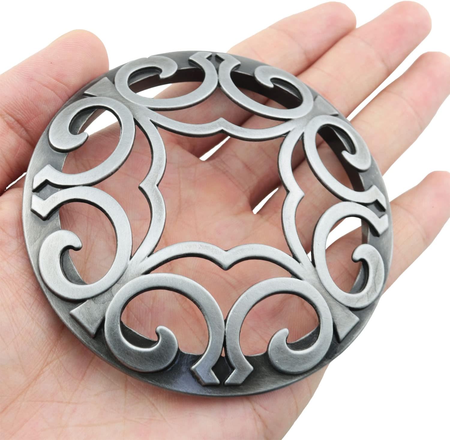 Skiennix Candle Cover - Elegant Silver Tone Aluminum Alloy Toppers for Scented Candle Jars