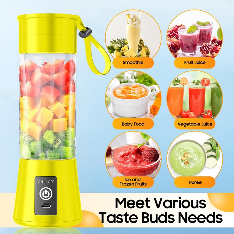 Newly Upgraded Portable Smoothie Blender - 2026 Cordless Blender Rechargeable with 13Oz BAP Free Juice Cup, 20,000Rpm Speed, Freshly Squeezed in Travel