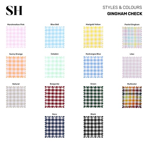 Solino Home Linen Gingham Tablecloth 60 x 90 Inch - 100% Pure Linen Checkered Sunny Orange Table Cloth for Rectangle Tables - Machine Washable Tablecloth for Spring, Easter, Mothers Day