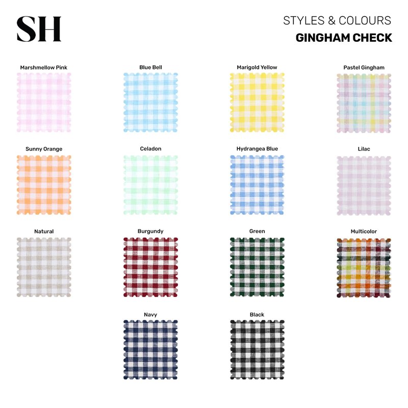 Solino Home Linen Gingham Tablecloth 60 x 90 Inch - 100% Pure Linen Checkered Sunny Orange Table Cloth for Rectangle Tables - Machine Washable Tablecloth for Spring, Summer, Mothers Day