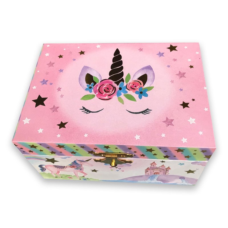 BinkeGG Play [ You Are My Sunshine ] (60 Tunes Option) Children Jewelry Box Unicorn Jewelry Music Box for Girls Jewelry Storage Box with Sankyo Musical Box Mechanism