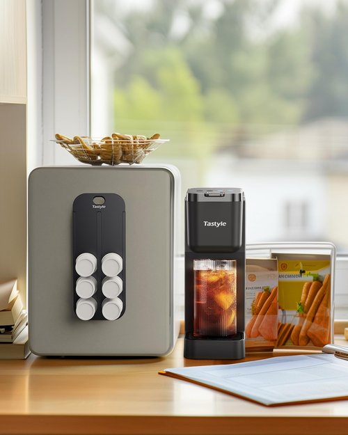 Tastyle Magnetic K-Pod Organizer for K Cup Coffee Pods. Self-Magnetic Coffee Pod Holder and Storage, Suitable to be Mounted on Iron Surfaces - Refrigerator (Black)