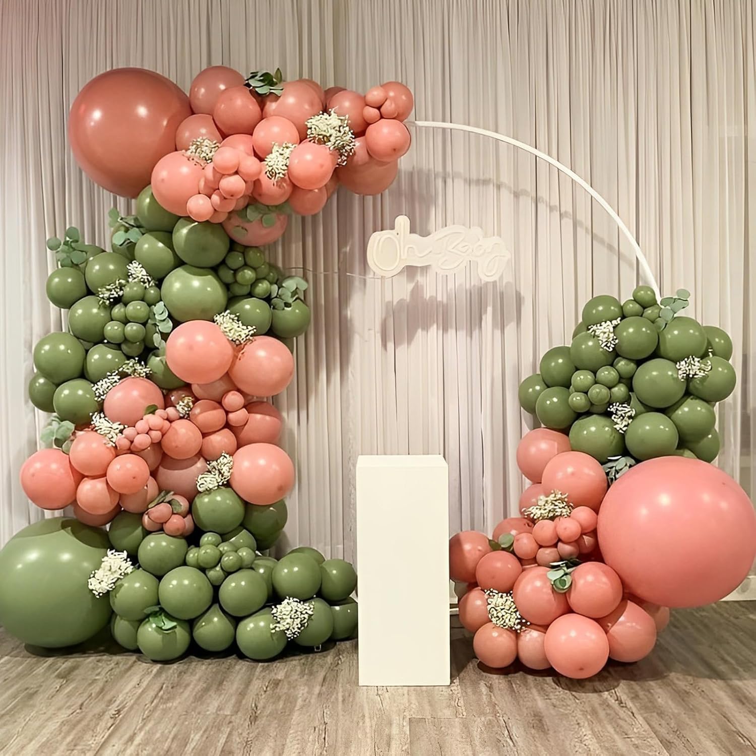 Voircoloria 110pcs Sage Green Balloons - 12 Inch Olive Green Latex for Graduation, Weddings & Parties