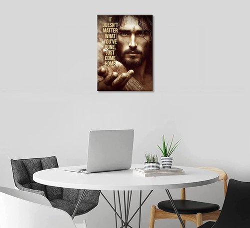 Jesus Christ Canvas Wall Art - Inspiring Religious Painting for Home & Office Decor | Motivational Artwork
